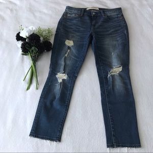 GAP Best Girlfriend Fit Crop Jeans Size 25 Denim Blue